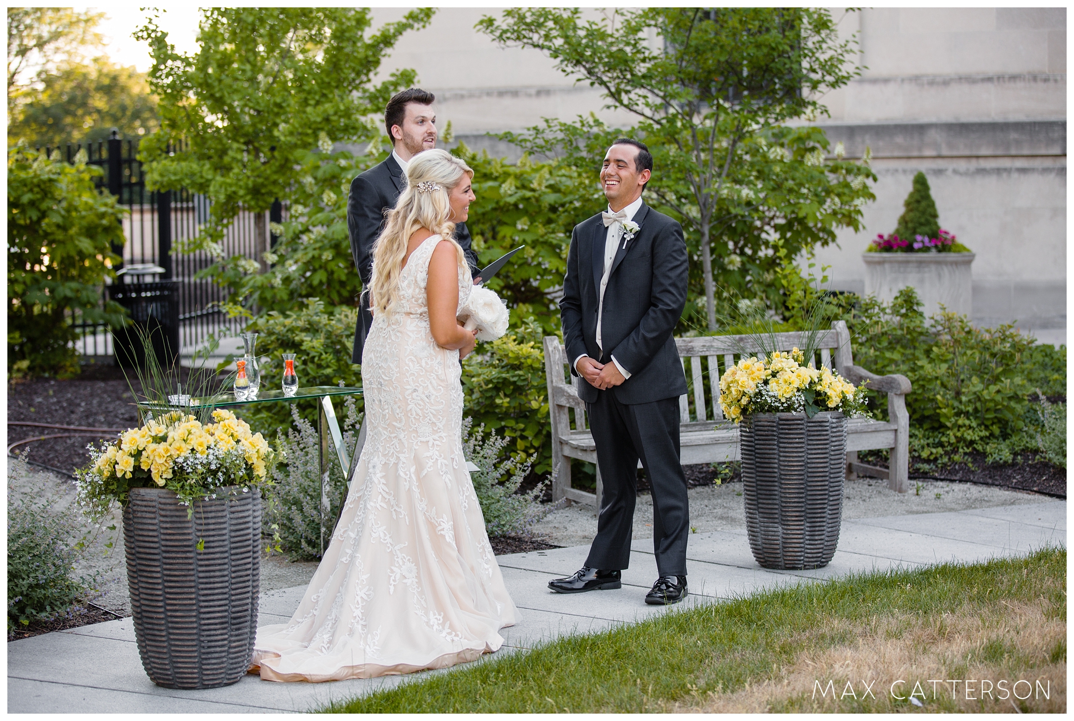 bride and groom during the ceremony