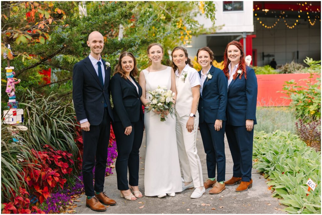 Lesbian wedding party attire